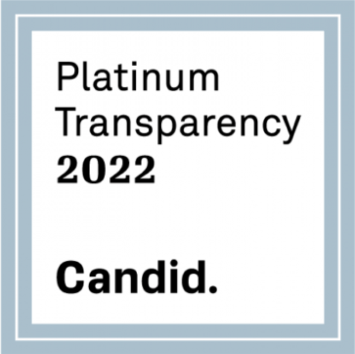 2022 platinum transparency candid award